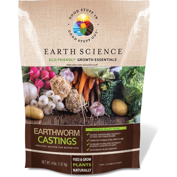 Earth Science Growth Essentials Organic Earthworm Castings 4 lb 12130-6